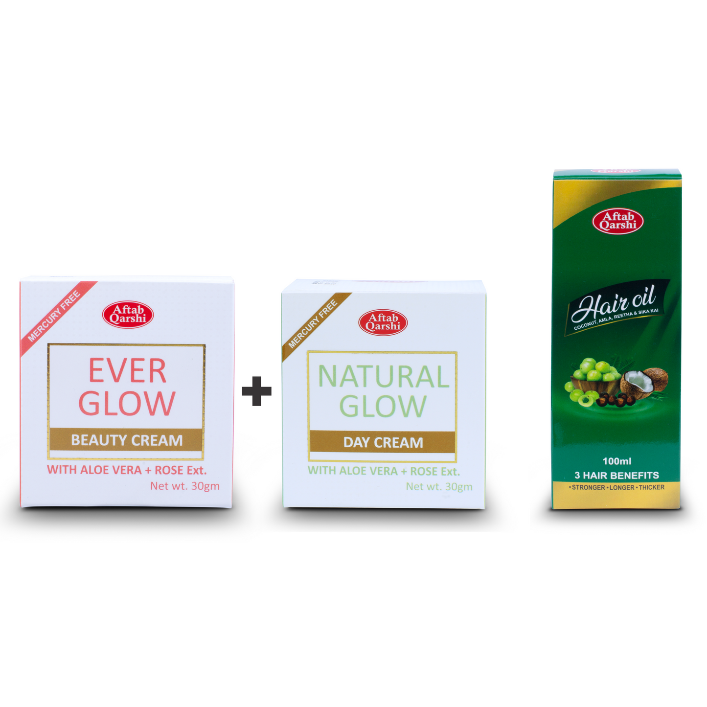 Ever Glow Beauty Cream 30gm +Natural Glow Day Cream 30gm + (Free Hair Oil)